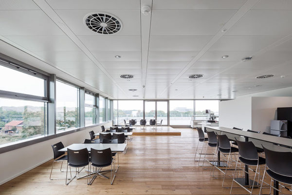 What is a clip-in ceiling system and what colors are available for the ...